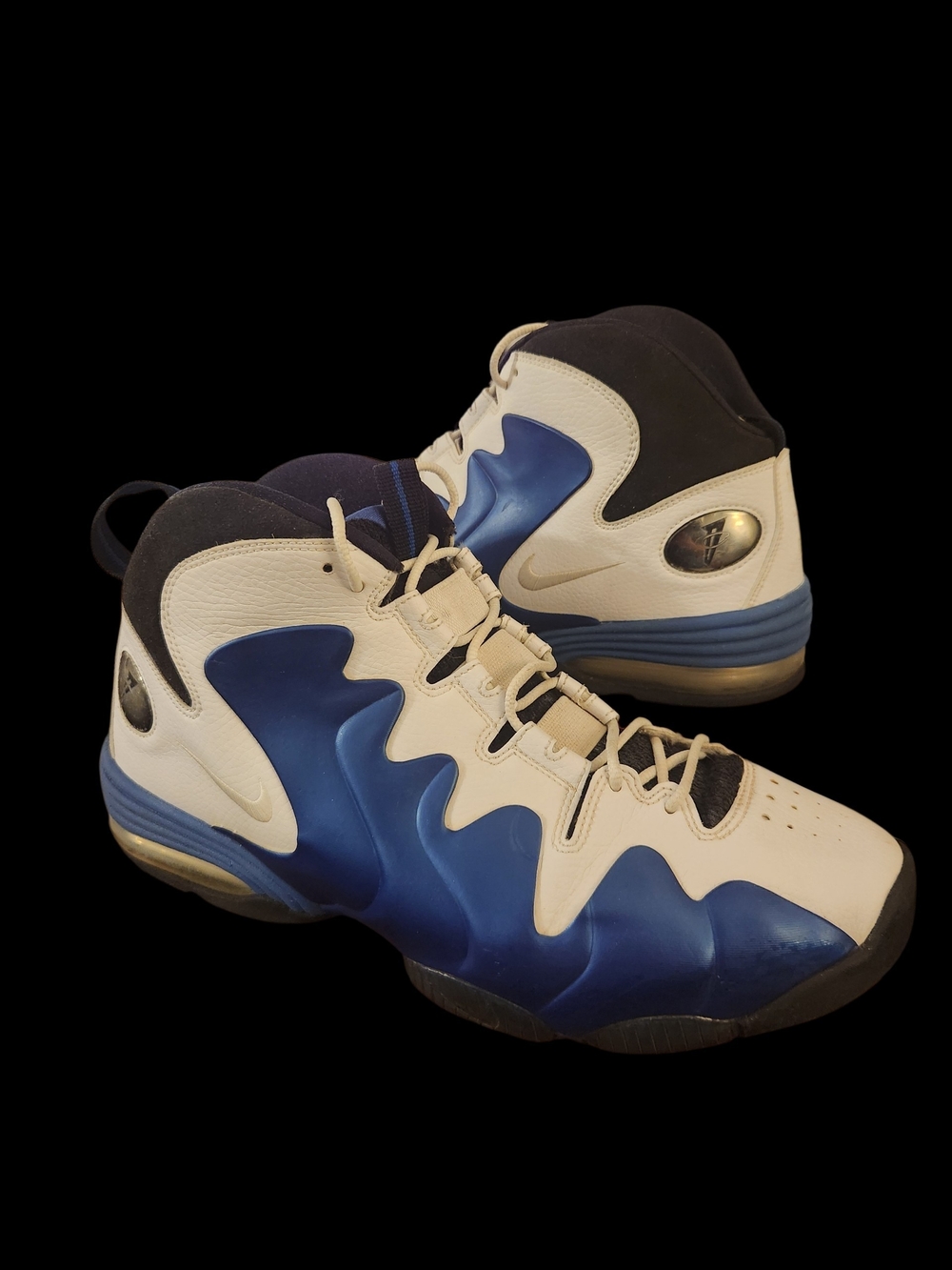 Nike Air Penny 3 Retro Royal White Orlando 304845-111 Size 12 MISSING INSOLES